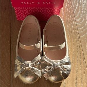 Kelly & Katie Shimmering Gold Kids Dress Shoes